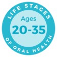 20-35 Life Stages of Oral Health graphic